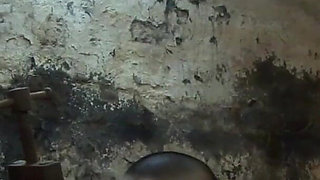 The rubber cock blown hard