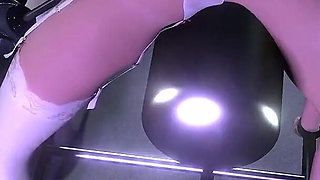 Sexy Blonde Strapped on a BDSM Sex Machine