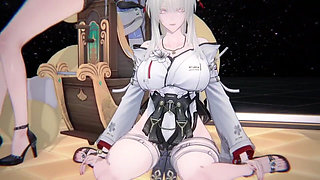 Wuthering Waves - Lucilla X Hiyuki FFM Sex -3d Hentai Animations