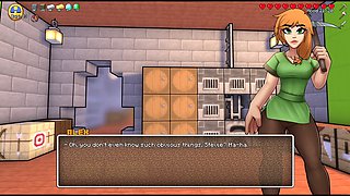 EnderGirl rides my face in her blocky world - Hornycraft Endergirl adventure