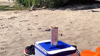 Cuckold Husband Films His Girl's Orgasm at a Nude Beach