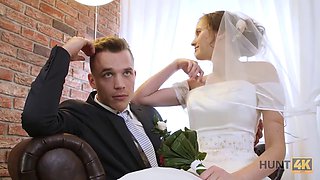 HUNT4K. Rich man pays well to fuck hot young babe on her wedding day