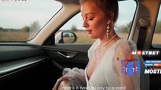 A student girl paid with a blowjob for the trip - OwlCrystal