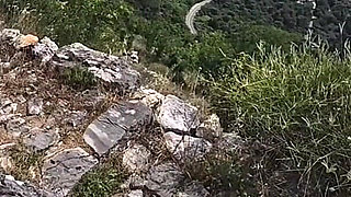 POV Doggy Pound on Sveti Stefan, Montenegro Cliff: Her Perfect Ass Bouncing in Broad Daylight!