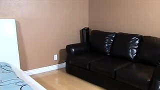 Femdom fetish babe gives hot footjob