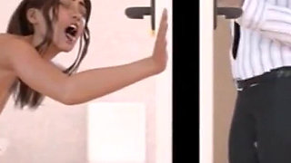 Cheating Wife in Bathroom Door Lock by Husband