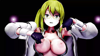 Hatsune Miku Undress Dance Roki Song Hentai Big Boobs Mmd 3D Blonde Hair Color Edit Smixix