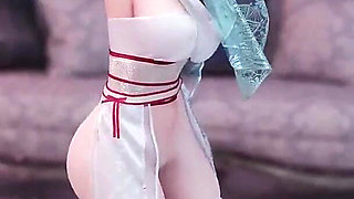 [mmd] 初音 (g)i-dle - Queencard Queen; Fetish Uniforms; Striptease; Busty; Jiggle