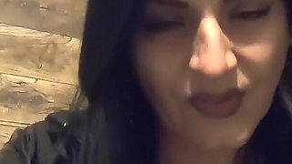 Bathroom Pee Fetish in Shiny Outfit. Pvc Dress Toilet Tease and Dirty Talk