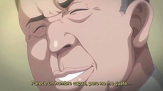 Sex addicted brunette gets creampied every time she has sex, hentai