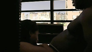 Good blowjob on the balcony with my best friend's boyfriend's cock  -amateur couple- nysdel