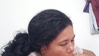 Horny Submissive Latina Girlfriend Blowjob
