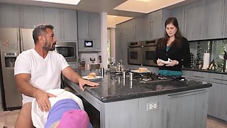 Tall delivery girl is going to get fucked sneakily
