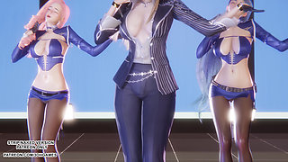 MMD  TWICE - Talk that Talk  Ahri Seraphine Kaisa Sexy Kpop Dance League of Legends Hentai Uncensored 4K 60FPS