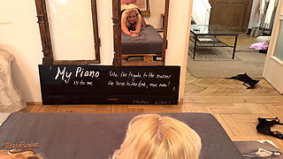 2 Sexy Blondes Warm up Fingering Before Taking Mr. Texas!