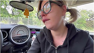 Blowjob In The Car After A Hard Workout At The Gym