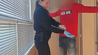Airport Security Bitch Gets Rough Fuck in Mouth and Pussy - Hardcore Domination