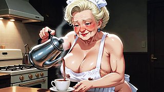 Ai Matures in Kitchens with Big Tits