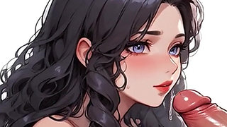 Waifu Amateur Teen POV - Office Swimwear Tease & Close-up Boss Blowjob