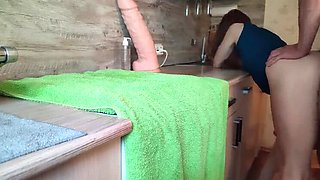 Fat Ass Girlfriend Lizaveta Gets Roasted in Kitchen Doggystyle - Amateur MILF Sloppy Blowjob & Hardcore Fuck