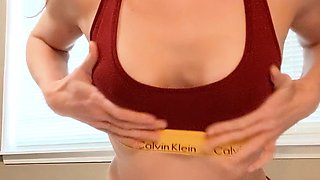 Petite small tit babe with perfect pussy masturbates