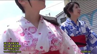 Japanese Beauties Enjoy Threesome Sex Glass Room