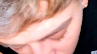 Handsome guy sucking and eating on her wet pussy till she cums