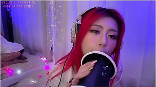 Asmr Lick 3dio Asia Red Hair Nurse Ear Lick,joi,kiss,ear Eating,mouth Sound,港女舔耳護士, 顱內高潮lonikameow