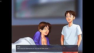 Horny Stepmom Panties Rubbing Pussy on My Big Cock - Indian MILF Creampie