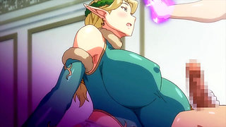 Witchy sluts get fucked hard in the world of magicians ! Kyonyuu Elf Oyako Saimin hentai porn, hentai sex scenes
