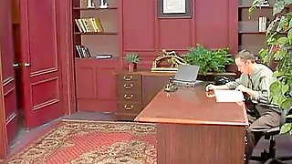 Horny principal fucked nasty slut until cumshot