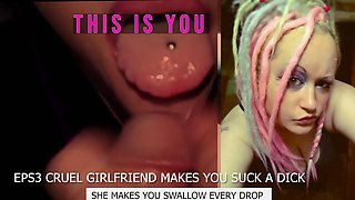 CampSissybois Cruel Girlfriend Commands Dick Sucking and Cum Swallow