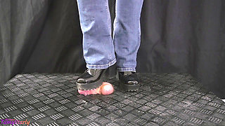 Dominated Again by Your Secretary in Black Ankle Boots - Cock Balls Crush Trample, Shoejob, CBT, Trampling, Bootjob, Stomping