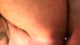 Tattooed small-tit brunette MILF bareback fuck and riding PO