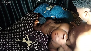 Busy Ebony Boss Lady Ella Gets Worked Out in Both Holes