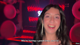 Risky Anal Sex in a Nightclub Toilet - Stranger Girl Gives It in the Ass