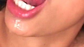 Lucy Thai Has Both Dicks Cumming in Her Mouth and Then Toys with Them