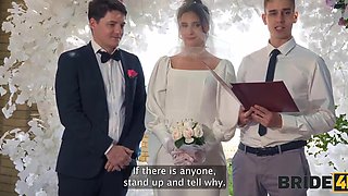 To Pay Back To Her Cheating Fiancé, a Sexy Bride Indulges In Public Sex With the Master Of Ceremony