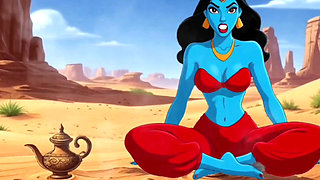 Genie Girl Jerk off Dick to Adaddin. Fairy Tale Story