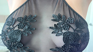 Naturally Curvy Youtuber Flashes Pussy During TRY ON HAUL - Close ups in Transparent Bodysuits