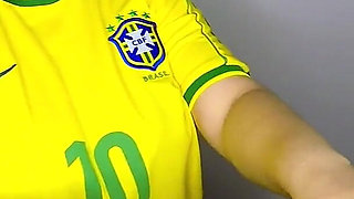 Naughty Brazilian Girl Giving a Blowjob and Teasing by Shaking Her Big Ass.