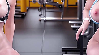 Apocalust V0.09 - Big Ass Blonde Stepmom Has Threesome with 18yo Stepson & Her Busty Redhead MILF Friend in Public Gym - Part 18