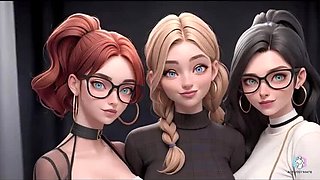 Hot British Students in Uniform Give Blowjobs and Swallow Cum - AI Generated Teen Sex