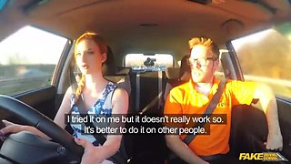 British Ginger Babe Zara DuRose's Dirty Car Secret with Ryan Ryder - Big Tits Blowjob & Facial