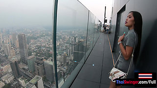 Bubble butt Asian GF day out and fucking BF once back home