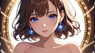 Bokeh Dreams: a Beautiful Young Woman in Floating Lights