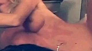 Skinny Mature Is Stuck in a Threesome