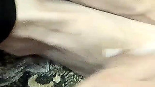 My Stepbrother Cum on My Feet! Real Home Video
