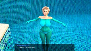 Busty milf in Milfy City showing off her assets