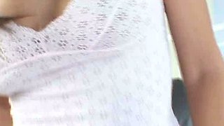 Pink vulva close up of sensual brunette getting kinky